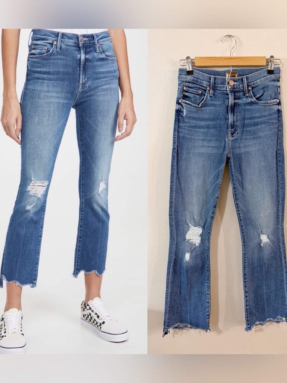 Mother | The Insider Crop Step Chew Jeans in Dancing on Coals Size 26
